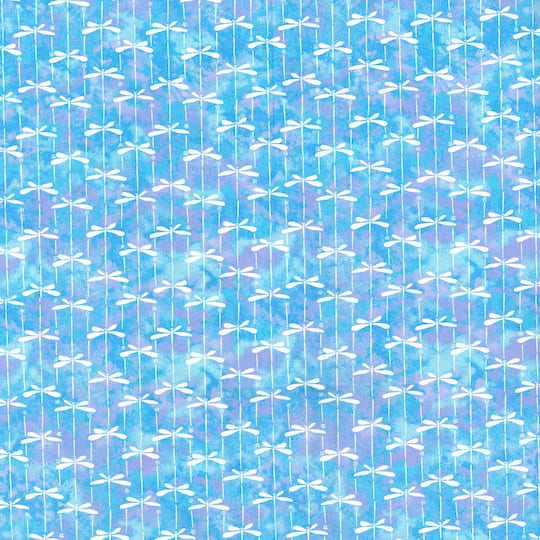 Fabric Traditions Blue Fireflies Cotton Fabric